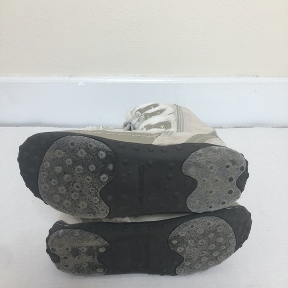 U.S. Polo Assoc Womens Faux Suede & Faux Lined Fur Lace Up Gray Boots - Picture 9 of 12